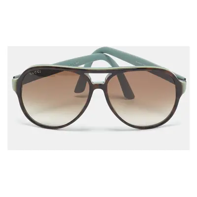 Gucci Brown/Green Gradient GG 1065/S Aviator Sunglasses