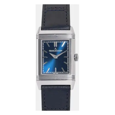 Jaeger LeCoultre Blue Stainless Steel Reverso Q716848J Manual Winding Men's Wristwatch mm