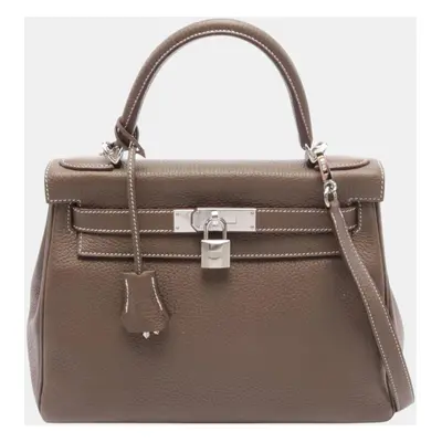 Hermes Kelly Handbag Brown