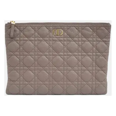 Dior Beige Leather Caro Daily Clutch