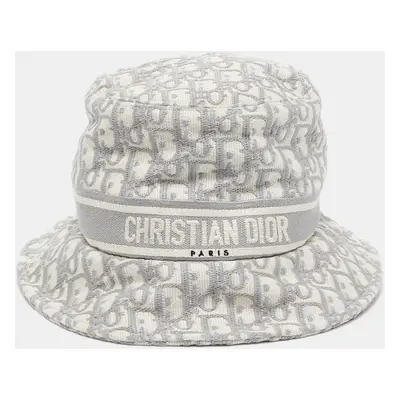 Christian Dior Grey Oblique Jacquard Bucket Hat