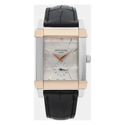 Patek Philippe Sliver 18k Rose Gold Platinum Gondolo 5111PR-001 Manual Winding Men's Wristwatch