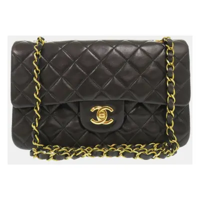 Chanel Black Lambskin Leather Shoulder Bag