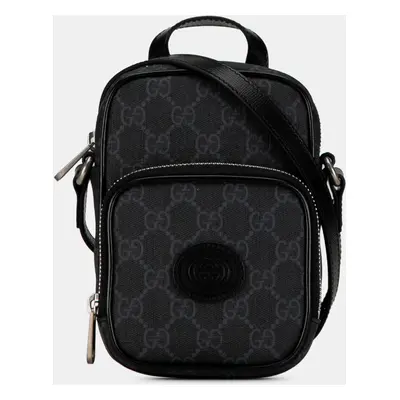 Gucci Black Mini GG Supreme Interlocking G Crossbody