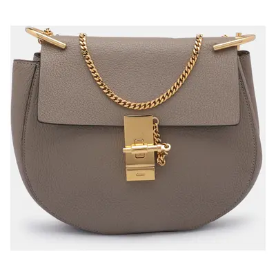 Chloe Grey Leather Drew Shoulder Bag