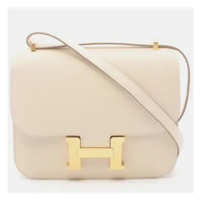 Hermes White Constance Leather Constance Mini Crossbody Bag