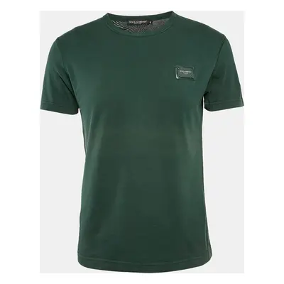 Dolce & Gabbana Green Cotton Knit T-Shirt