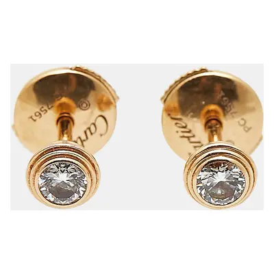 Cartier D'Amour Diamond 18K Rose Gold Medium Model Stud Earrings