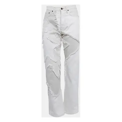 Acne Studios White Star Appliqued Denim Jeans Waist 28"