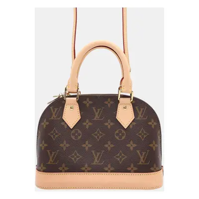 Louis Vuitton Brown Monogram Canvas Alma BB Satchel Bag