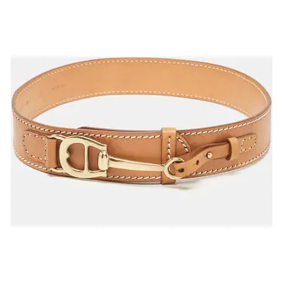 Aigner Brown Leather Buckle Belt