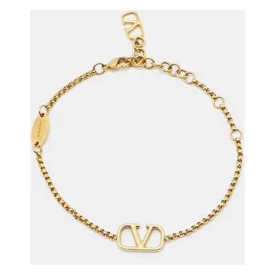 Valentino VLogo Gold Tone Bracelet