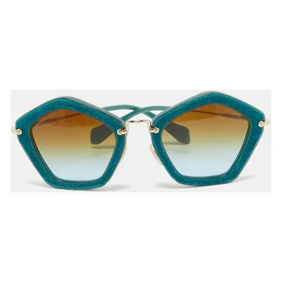 Miu Miu Green/Brown Gradient SMU Cat Eye Sunglasses