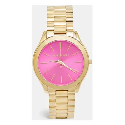 Michael Kors Pink Yellow Gold Plated Stainless Steel Runway MK3264 Women's Wristwatch