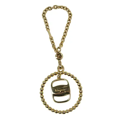 Salvatore Ferragamo Gold Pendant Keyring