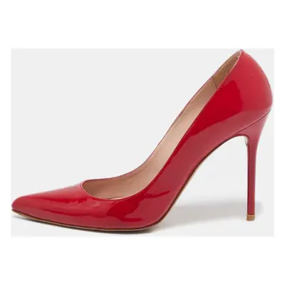 Stuart Weitzman Red Patent Leather Pointed Toe Pumps Size 37.5