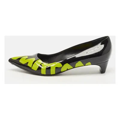 Louis Vuitton Black/Green Graffiti Patent Leather Stephen Sprouse Pumps Size 35.5