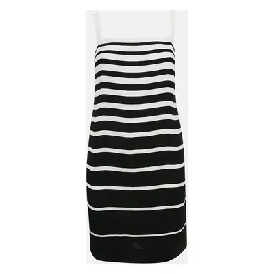 Ralph Lauren Black/White Stripe Crepe Mini Dress