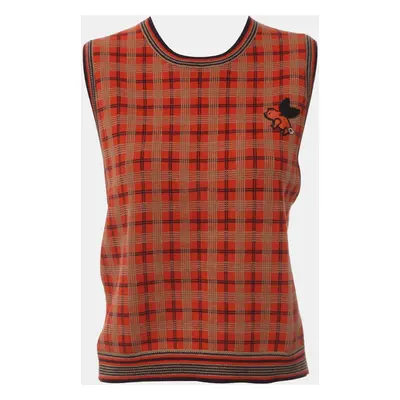 Gucci Plaid Wool Sleeveless Sweater