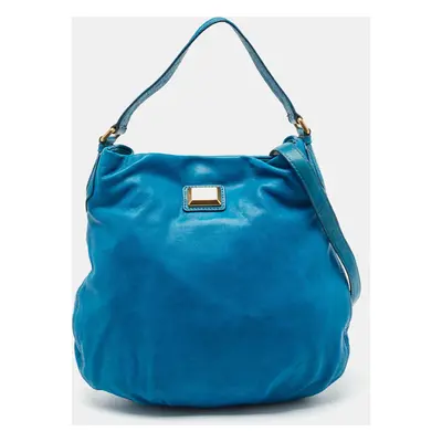 Marc by Marc Jacobs Blue Leather Classic Q Hillier Hobo