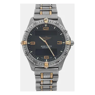 Breitling Aerospace mm Titanium Analog Digital Gray Dial Mens Wristwatch