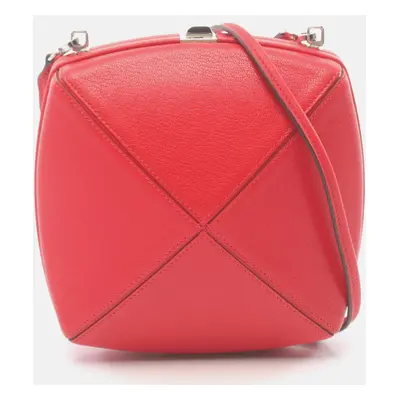 Hermes Red Leather Medor Crossbody Bag