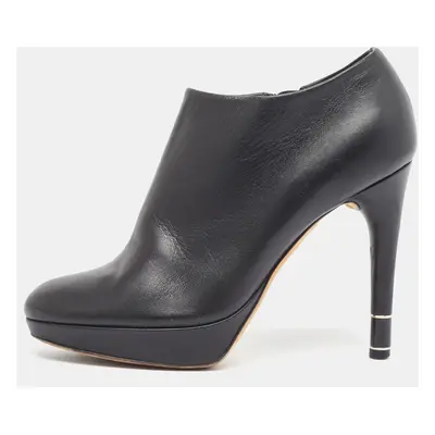 Dior Black Leather Platform Ankle Booties Size