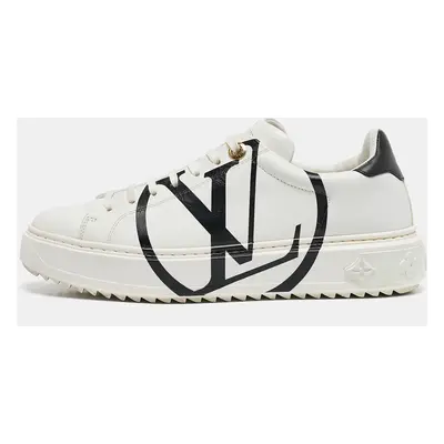 Louis Vuitton White/Black Leather LV Charm Time Out Sneakers Size