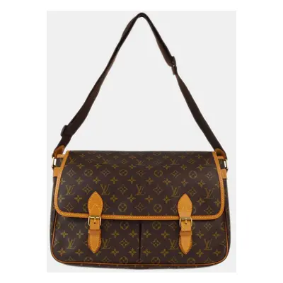 Louis Vuitton Brown Monogram Canvas Gibeciere GM Messenger Bag