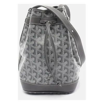 Goyard Grey Canvas Petit Flot Crossbody Bag