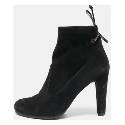 Stuart Weitzman Black Suede Ankle Boots Size 38.5