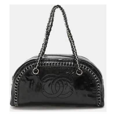 Chanel Black Plastic Coco Mark Bowling Bag