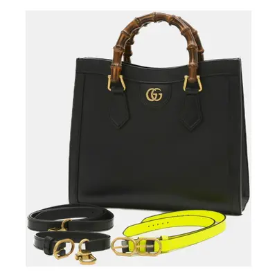 Gucci Diana Small Bamboo Leather Black Bag