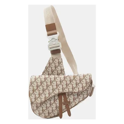 Dior Brown Cactus Jack Canvas Saddle Crossbody