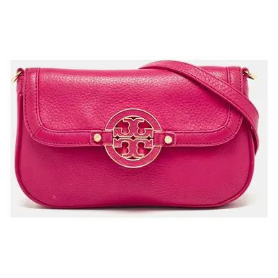 Tory Burch Pink Leather Mini Amanda Crossbody Bag