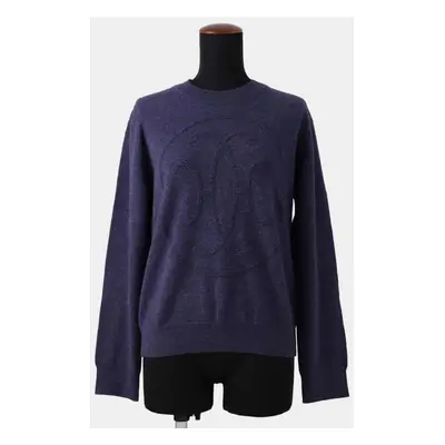 Hermes Blue Cashmere Sweater [H-Lift] Size