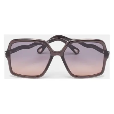 Chloé Grey/Pink Gradient CH0086S Frame Oversized Sunglasses