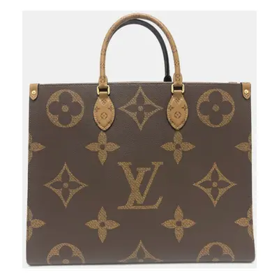 Louis Vuitton On The Go Gm Monogram Reverse Canvas Brown Handbag