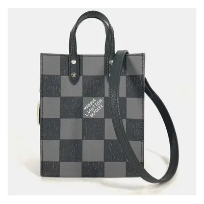 Louis Vuitton Damier Checkerboard Sac Plat Black Tote Bag