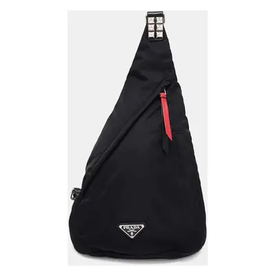 Prada Nylon Crossbody Bag Black Nylon