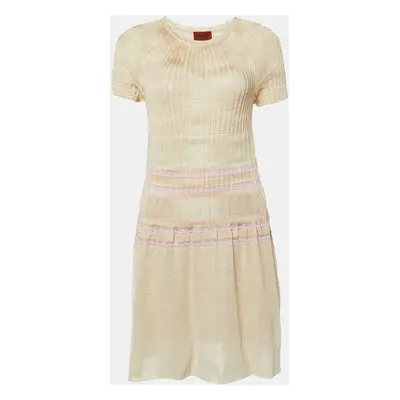 Missoni Cream Patterned Knit Mini Dress