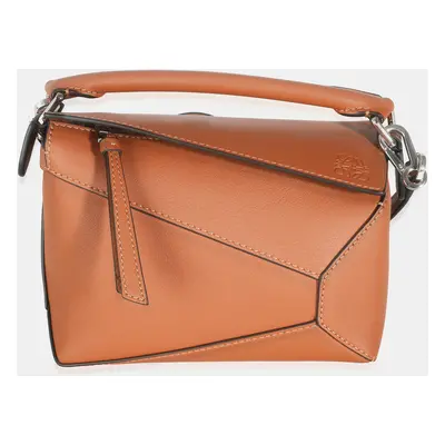 Loewe Tan Classic Calfskin Mini Puzzle Edge Bag