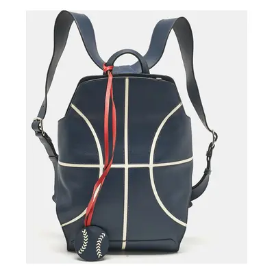 Hermes Bleu De Malte/Craie Evercolor Leather Cityback Basketball Backpack