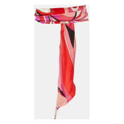 Emilio Pucci Multicolor Printed Silk Belt