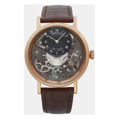 Breguet Skeleton 18K Rose Gold Tradition Manual Winding Men's Wristwatch mm