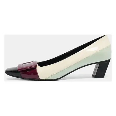 Roger Vivier Multicolor Patent Leather Belle Pumps Size