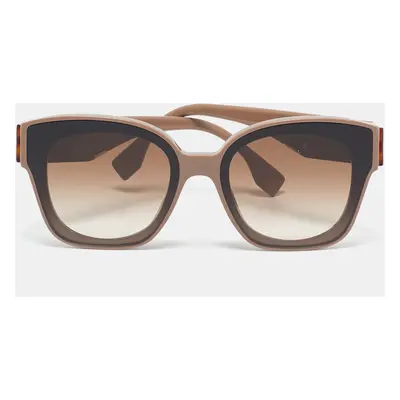 Fendi Brown Gradient 40098I Square Sunglasses