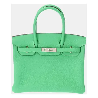 Hermes Vert Comics Togo Leather Birkin Bag