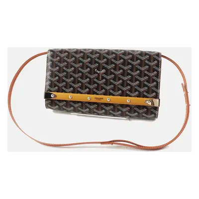 Goyard Black PVC and Leather Monte Carlo Shoulder Bag