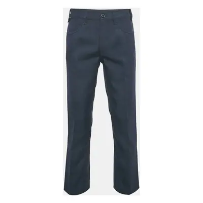 Prada Navy Blue Gabardine Trousers